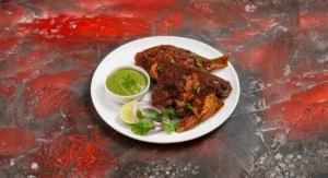 Ragi-Crusted Fish with Coriander Chutney
